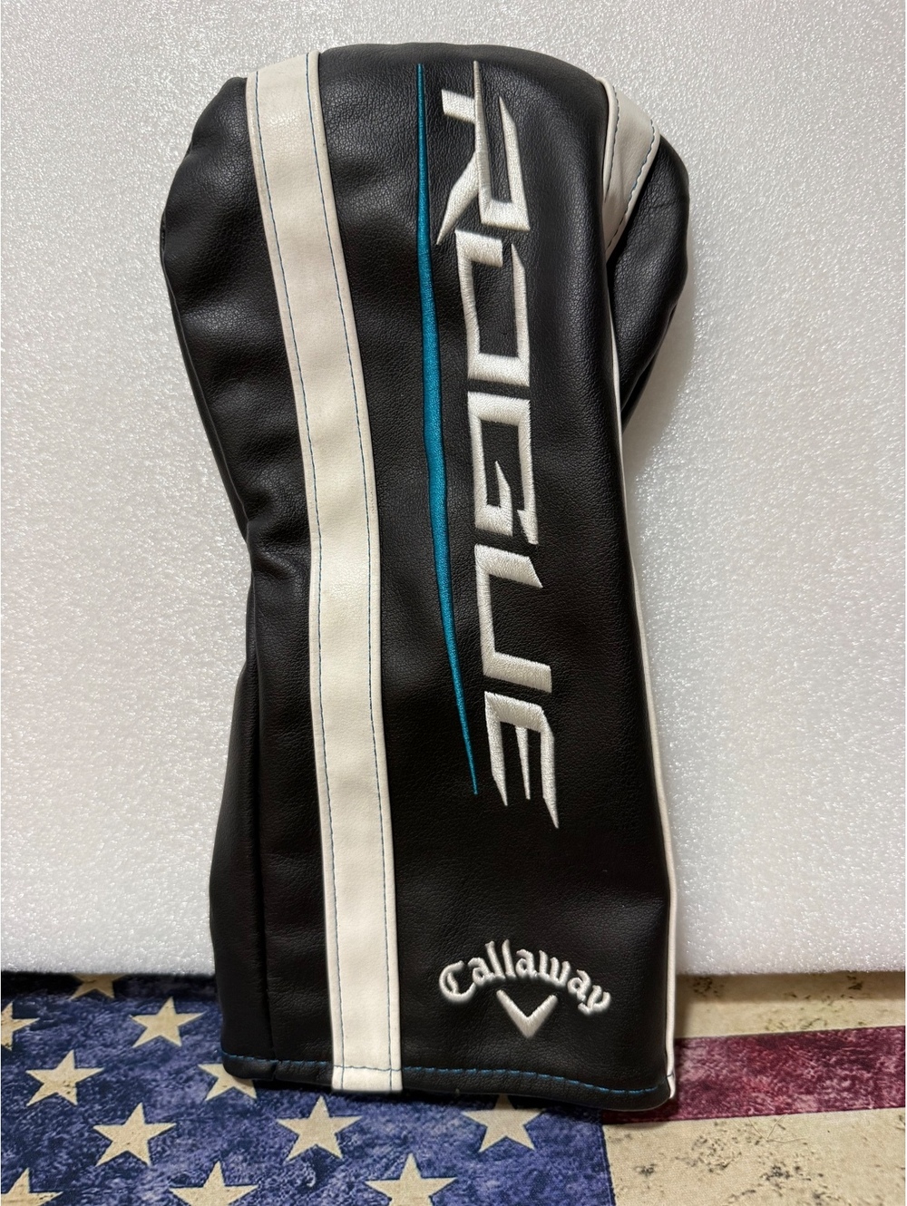 Callaway Rogue Driver Headcover Black White Teal Golf Club Cover Golfcore